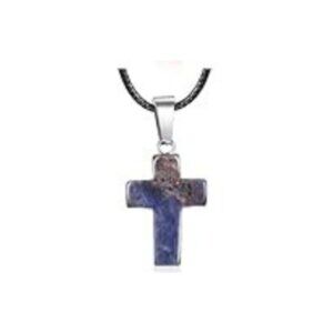 Cross Gemstone Pendant Charms Cross Quartz Crystal Charms for Necklace Earrings